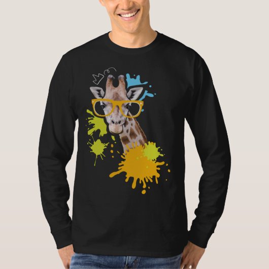 Giraffe with Glasses I Animal  I Giraffes T-Shirt (Vorderseite)