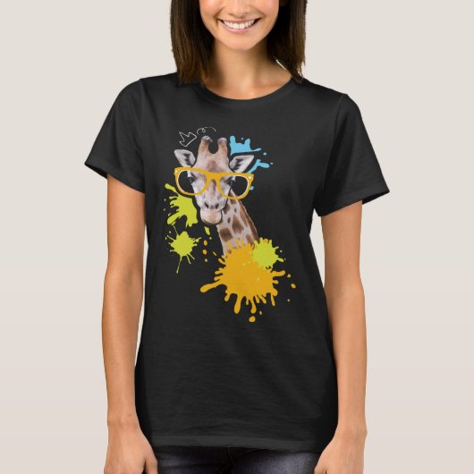 Giraffe with Glasses I Animal  I Giraffes T-Shirt (Vorderseite)