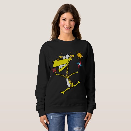 Giraffe With Pinwheels Sweatshirt (Vorne ganz)