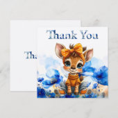 Giraffe with polka dot bow Thank you (Vorne/Hinten)