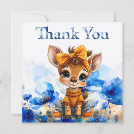 Giraffe with polka dot bow Thank you