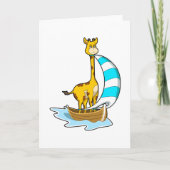 Giraffe with Sailing boat Karte (Vorderseite)