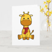 Giraffe with Scarf Karte (Gelbe Blume)