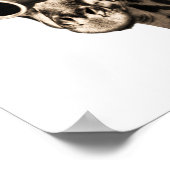 Giraffe With Steampunk Sunglasses Goggles Poster (Ecke)