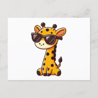 Giraffe with sunglasses postkarte