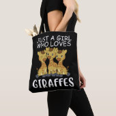 Giraffe Women Gift Just a Girl, die Giraffen Liebe Tasche (Von Nahem)