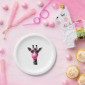 Giraffe Women Giraffe Face with Sunglasses Wild An Pappteller (Party)