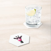 Giraffe Women Giraffe Face with Sunglasses Wild An Untersetzer (Vor Ort)