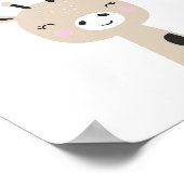 Giraffe Woodland Animal Kinderzimmer Wall Art Poster (Ecke)