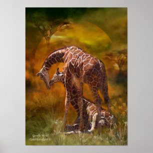 Giraffe World Art Poster/Print Poster