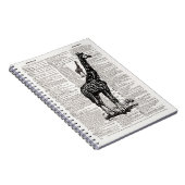 Giraffe Wörterbuchkunst Notizblock (Rechte Seite)