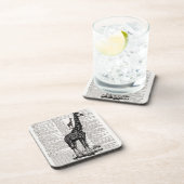 Giraffe Wörterbuchkunst Untersetzer (Rechte Seite)