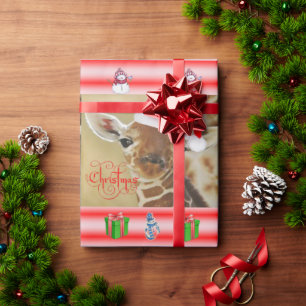 Giraffe Wrapping Paper Christmas Geschenkpapier