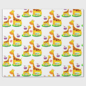 Giraffe Wrapping Paper Geschenkpapier (Flach)