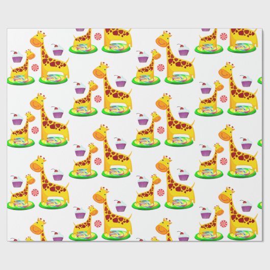 Giraffe Wrapping Paper Geschenkpapier (Flach)
