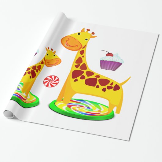 Giraffe Wrapping Paper Geschenkpapier (Ungerollt)