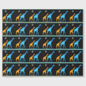 Giraffe Wrapping Paper Geschenkpapier (Flach)