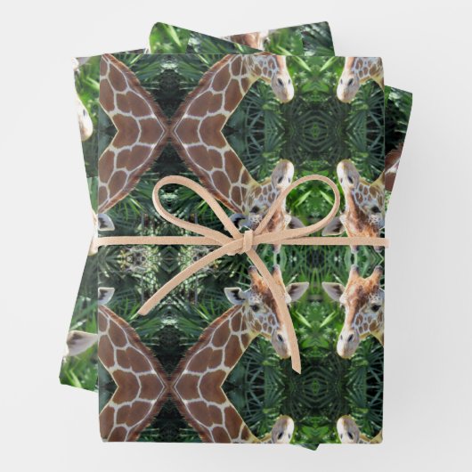 Giraffe Wrapping Paper Sheets Geschenkpapier Set (Beispiel)