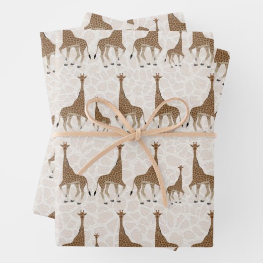 Giraffe Wrapping Paper Sheets Geschenkpapier Set (Beispiel)