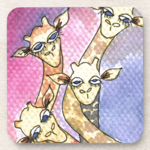Giraffe Wtercolor Funny Animal Untersetzer