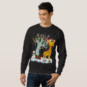 Giraffe Xmas Element Tree Lighting Giraffe Christm Sweatshirt (Vorne ganz)