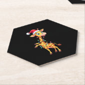 Giraffe Xmas Lighting Funny Santa Giraffe Christma Untersetzer (angewinkelt)
