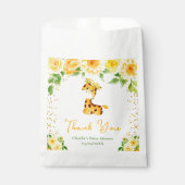 Giraffe Yellow Floral Baby Dusche Danke Geschenktütchen (Vorderseite)