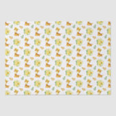 Giraffe Yellow Floral Blume Seidenpapier (Vorderseite)