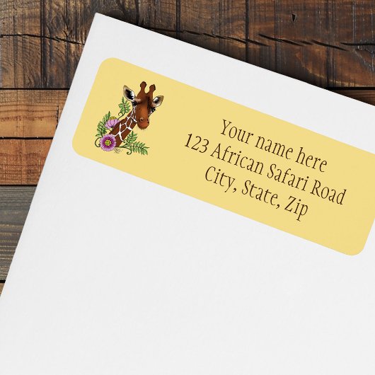Giraffe Yellow Portrait-Blume Adresse