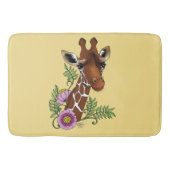 Giraffe Yellow Portrait-Blume Badematte (Vorderseite)