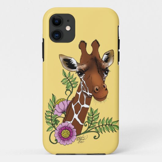 Giraffe Yellow Portrait-Blume Case-Mate iPhone Hülle (Rückseite)