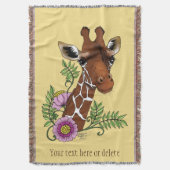 Giraffe Yellow Portrait-Blume Decke (Vorderseite Vertikal)