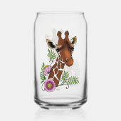 Giraffe Yellow Portrait-Blume Dosenglas (Vorderseite)