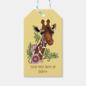 Giraffe Yellow Portrait-Blume Geschenkanhänger (Vorderseite)