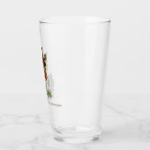 Giraffe Yellow Portrait-Blume Glas (Links)