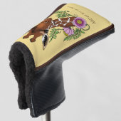 Giraffe Yellow Portrait-Blume Golf Headcover (3/4 Vorderseite)