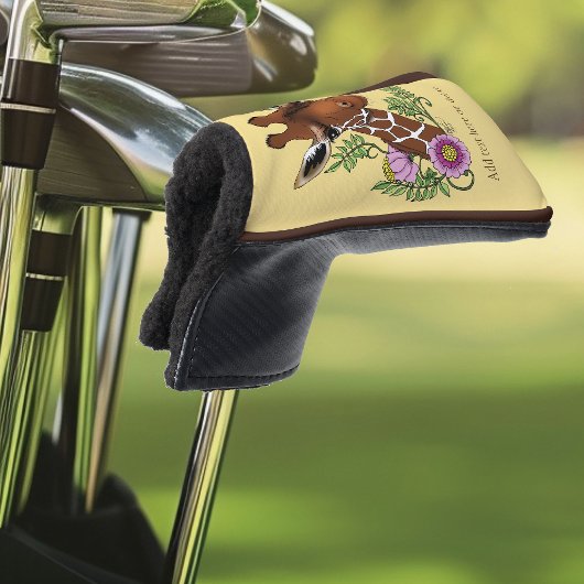 Giraffe Yellow Portrait-Blume Golf Headcover