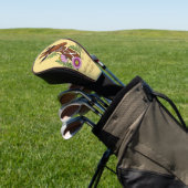 Giraffe Yellow Portrait-Blume Golf Headcover (In SItu)