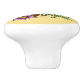 Giraffe Yellow Portrait-Blume Keramikknauf (Seitenansicht)