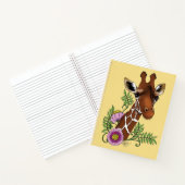Giraffe Yellow Portrait-Blume Notizblock (Innenseite)