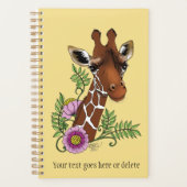 Giraffe Yellow Portrait-Blume Planer (Vorderseite)