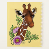 Giraffe Yellow Portrait-Blume Planer (Rückseite)