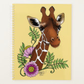 Giraffe Yellow Portrait-Blume Planer (Vorderseite)