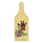 Giraffe Yellow Portrait-Blume Schneidebrett (Vorderseite)