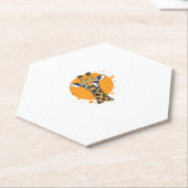 Giraffe Yellow Sun Abstraktes Tierportrait Untersetzer (angewinkelt)