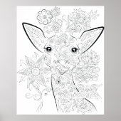 Giraffe zeichnend Farbposter für Erwachsene Poster (Vorne)