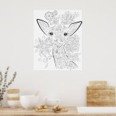 Giraffe zeichnend Farbposter für Erwachsene Poster (Küche)