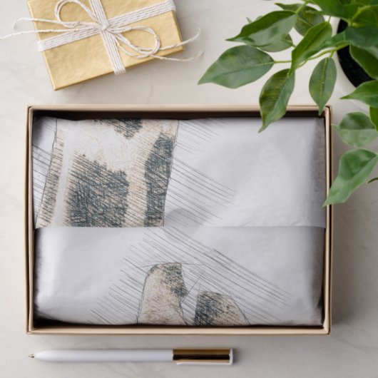 Giraffe Zeichnend Seidenpapier (Geschenk)