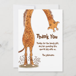 Giraffe, Zoo Animal Birthday, personalizable Dankeskarte