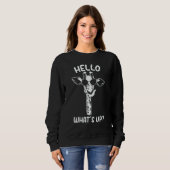 Giraffe Zoo Animal Giraffe Hello What's Up Giraf Sweatshirt (Vorne ganz)